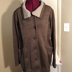 Avalanche woman’s brown fleece jacket size xl